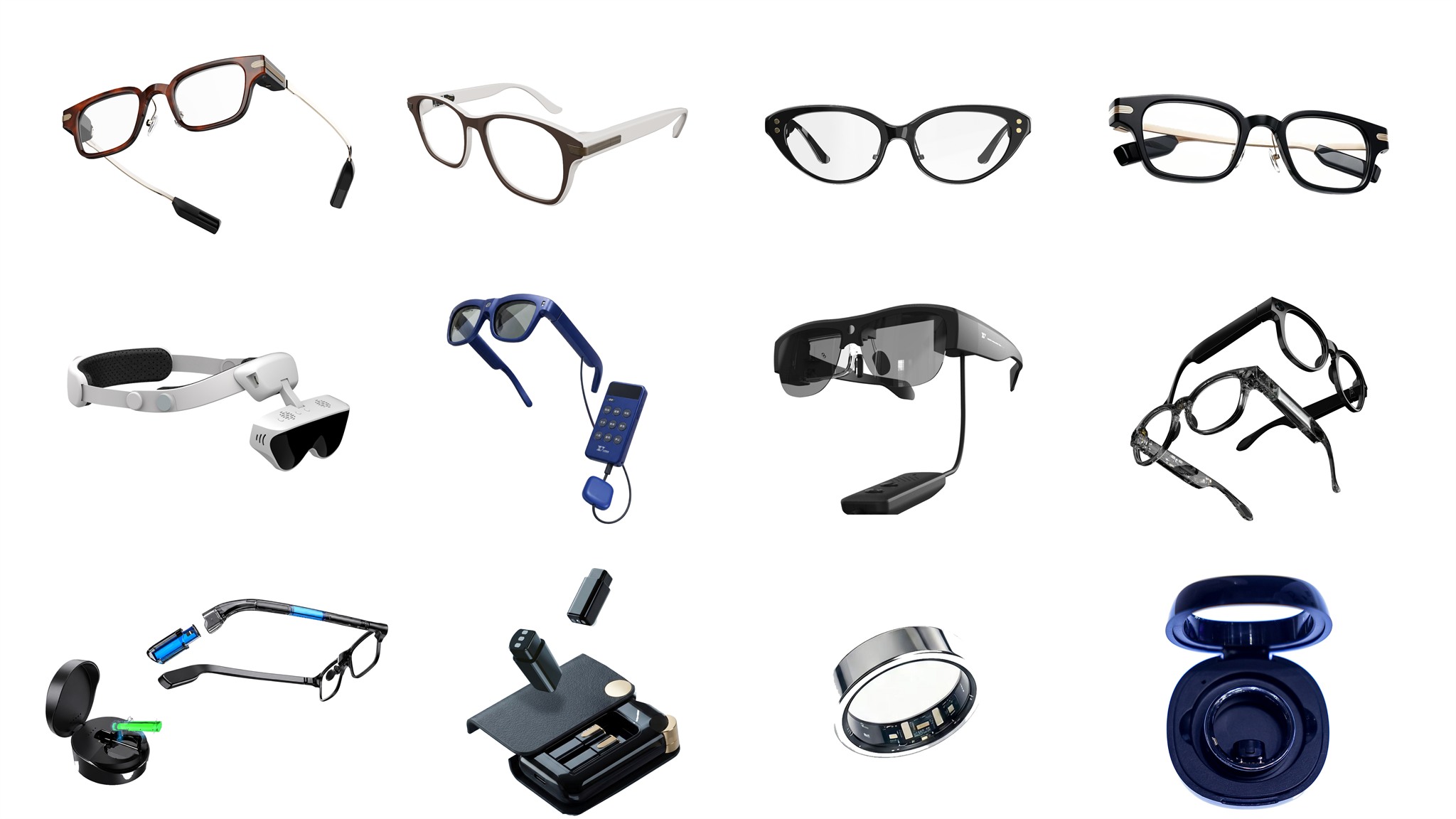 SmartXY portfolio of AI camera glasses, AR display eyewear and modular smart-glasses accessories