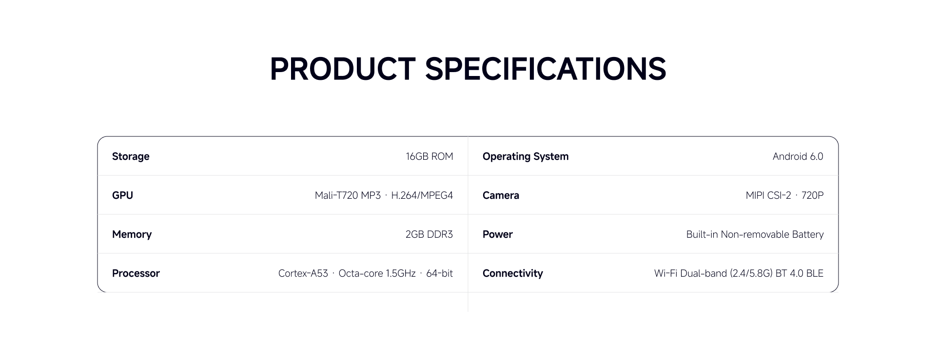 Confidant product specifications image