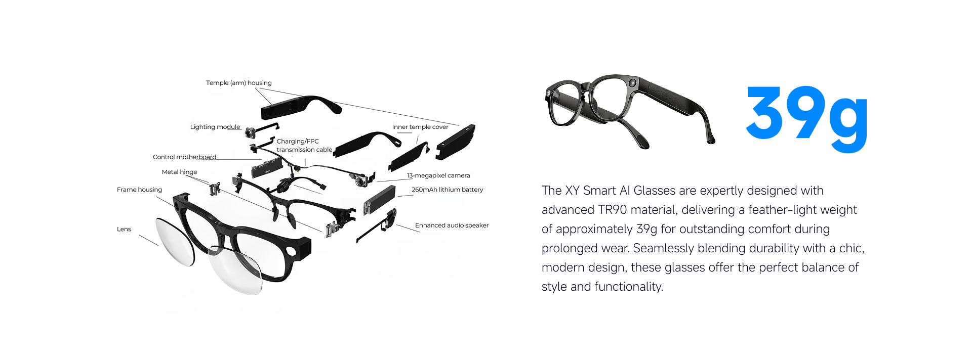 K900 smart glasses designed for modern living