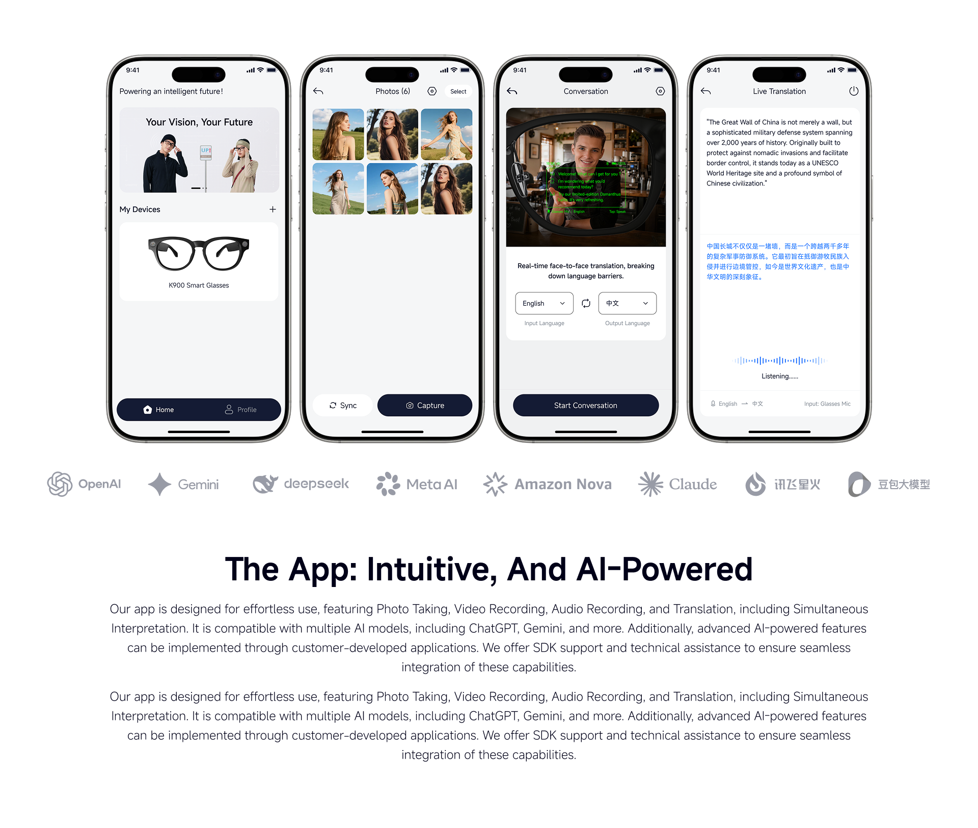 K900 everyday smart eyewear scenes