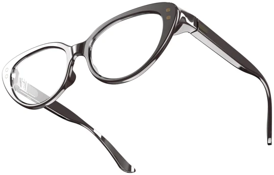 Mimosa AR99-MY cat-eye frame in Onyx Black